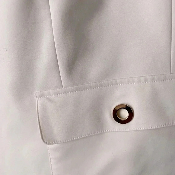CALVIN KLEIN | Women Light Pink One-Button Cotton Blazer Size 24W - Picture 5 of 7